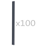 100 pcs Fence Strip Clips PVC Anthracite - Front View
