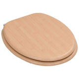 WC Toilet Seat with Lid MDF Bamboo Design - Side View