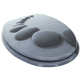 WC Toilet Seat with Soft Close Lid MDF Stones Design - Side View