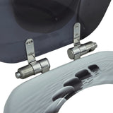 WC Toilet Seat with Soft Close Lid MDF Stones Design - Low Angle