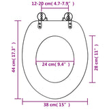 WC Toilet Seat with Soft Close Lid MDF New York Design - Extra Image