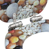 WC Toilet Seat with Soft Close Lid MDF Pebbles Design - Rear View