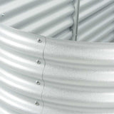 Garden Raised Bed 320x80x81 cm Galvanised Steel Silver - Extra Image