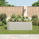 Garden Raised Bed 240x80x81 cm Galvanised Steel Silver