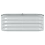 Garden Raised Bed 240x80x81 cm Galvanised Steel Silver