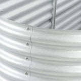 Garden Raised Bed 240x80x81 cm Galvanised Steel Silver - Extra Image