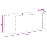 Garden Raised Bed 240x80x81 cm Galvanised Steel Silver - Extra Image