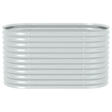 Garden Raised Bed 160x80x81 cm Galvanised Steel Silver - Top-Down View