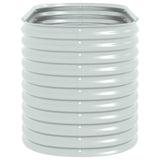 Garden Raised Bed 160x80x81 cm Galvanised Steel Silver - 45-Degree Angle