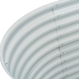 Garden Raised Bed 160x80x81 cm Galvanised Steel Silver - Rear View