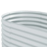 Garden Raised Bed 160x80x81 cm Galvanised Steel Silver - Close-Up Angle