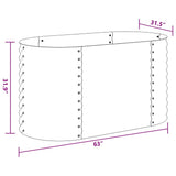 Garden Raised Bed 160x80x81 cm Galvanised Steel Silver