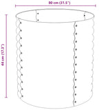Garden Raised Bed 80x80x81 cm Galvanised Steel Silver