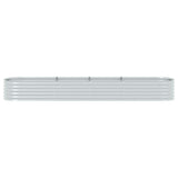 Garden Raised Bed 400x80x44 cm Galvanised Steel Silver