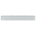 Garden Raised Bed 400x80x44 cm Galvanised Steel Silver