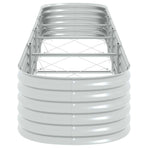 Garden Raised Bed 400x80x44 cm Galvanised Steel Silver