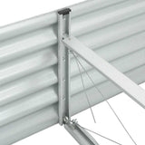 Garden Raised Bed 400x80x44 cm Galvanised Steel Silver
