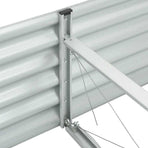 Garden Raised Bed 400x80x44 cm Galvanised Steel Silver