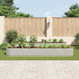 Garden Raised Bed 400x80x44 cm Galvanised Steel Silver