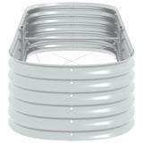 Garden Raised Bed 240x80x44 cm Galvanised Steel Silver - 45-Degree Angle