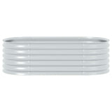 Garden Raised Bed 160x80x44 cm Galvanised Steel Silver