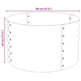Garden Raised Bed 80x80x44 cm Galvanised Steel Silver