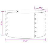 Garden Raised Bed 80x80x44 cm Galvanised Steel Silver - Extra Image