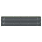 Garden Raised Bed 400x80x81 cm Galvanised Steel Grey