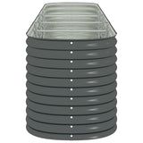 Garden Raised Bed 400x80x81 cm Galvanised Steel Grey
