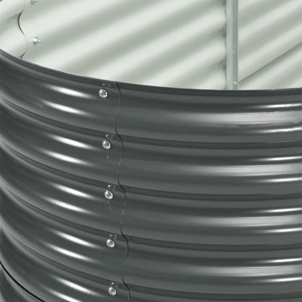 Garden Raised Bed 400x80x81 cm Galvanised Steel Grey