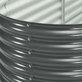 Garden Raised Bed 400x80x81 cm Galvanised Steel Grey - Extra Image