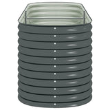 Garden Raised Bed 240x80x81 cm Galvanised Steel Grey - Rear View