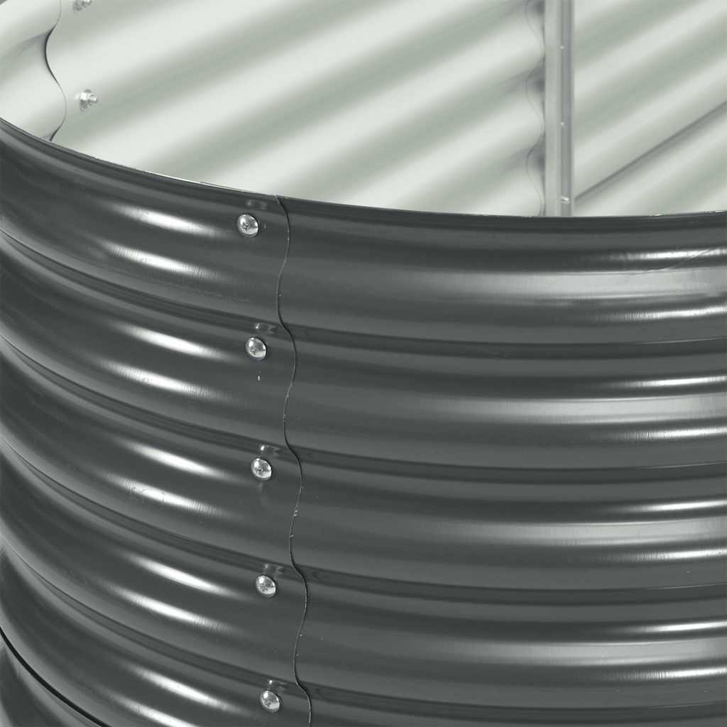 Garden Raised Bed 240x80x81 cm Galvanised Steel Grey