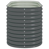 Garden Raised Bed 160x80x81 cm Galvanised Steel Grey