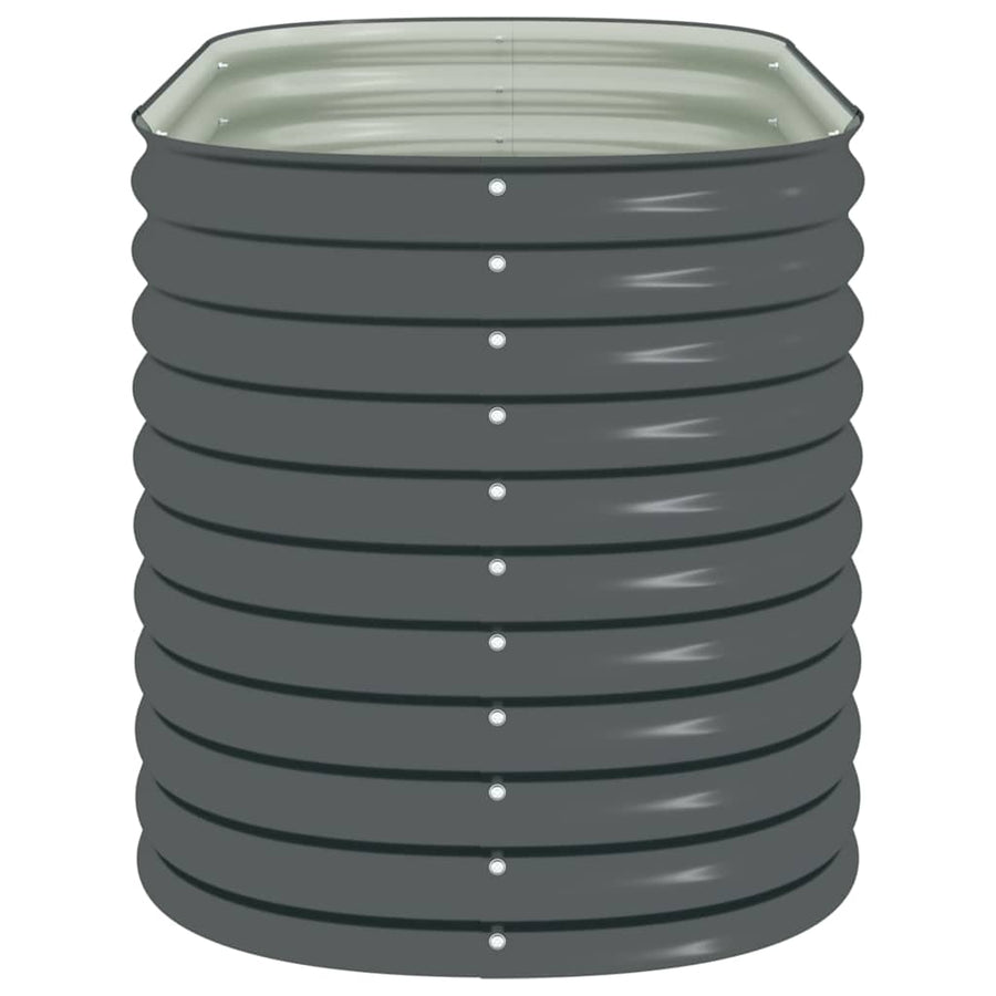 Garden Raised Bed 160x80x81 cm Galvanised Steel Grey