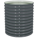 Garden Raised Bed 80x80x81 cm Galvanised Steel Grey