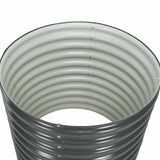 Garden Raised Bed 80x80x81 cm Galvanised Steel Grey - 45-Degree Angle