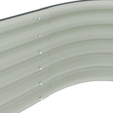 Garden Raised Bed 320x80x44 cm Galvanised Steel Grey - Close-Up Angle