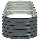 Garden Raised Bed 240x80x44 cm Galvanised Steel Grey