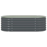 Garden Raised Bed 160x80x44 cm Galvanised Steel Grey