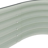 Garden Raised Bed 160x80x44 cm Galvanised Steel Grey - Close-Up Angle
