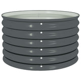 Garden Raised Bed 80x80x44 cm Galvanised Steel Grey - 45-Degree Angle