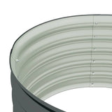 Garden Raised Bed 80x80x44 cm Galvanised Steel Grey - Rear View