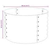 Garden Raised Bed 80x80x44 cm Galvanised Steel Grey