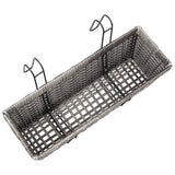 Balcony Raised Beds 2 pcs 50 cm Grey Poly Rattan