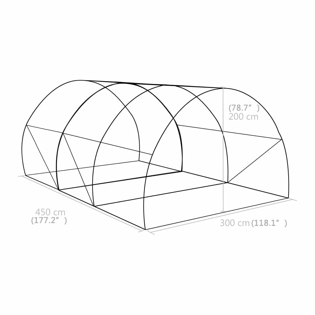 Greenhouse 13.5 m? 450x300x200 cm