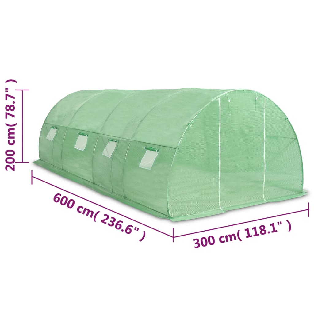 Greenhouse 18 m? 600x300x200 cm