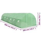 Greenhouse 27 m? 900x300x200 cm