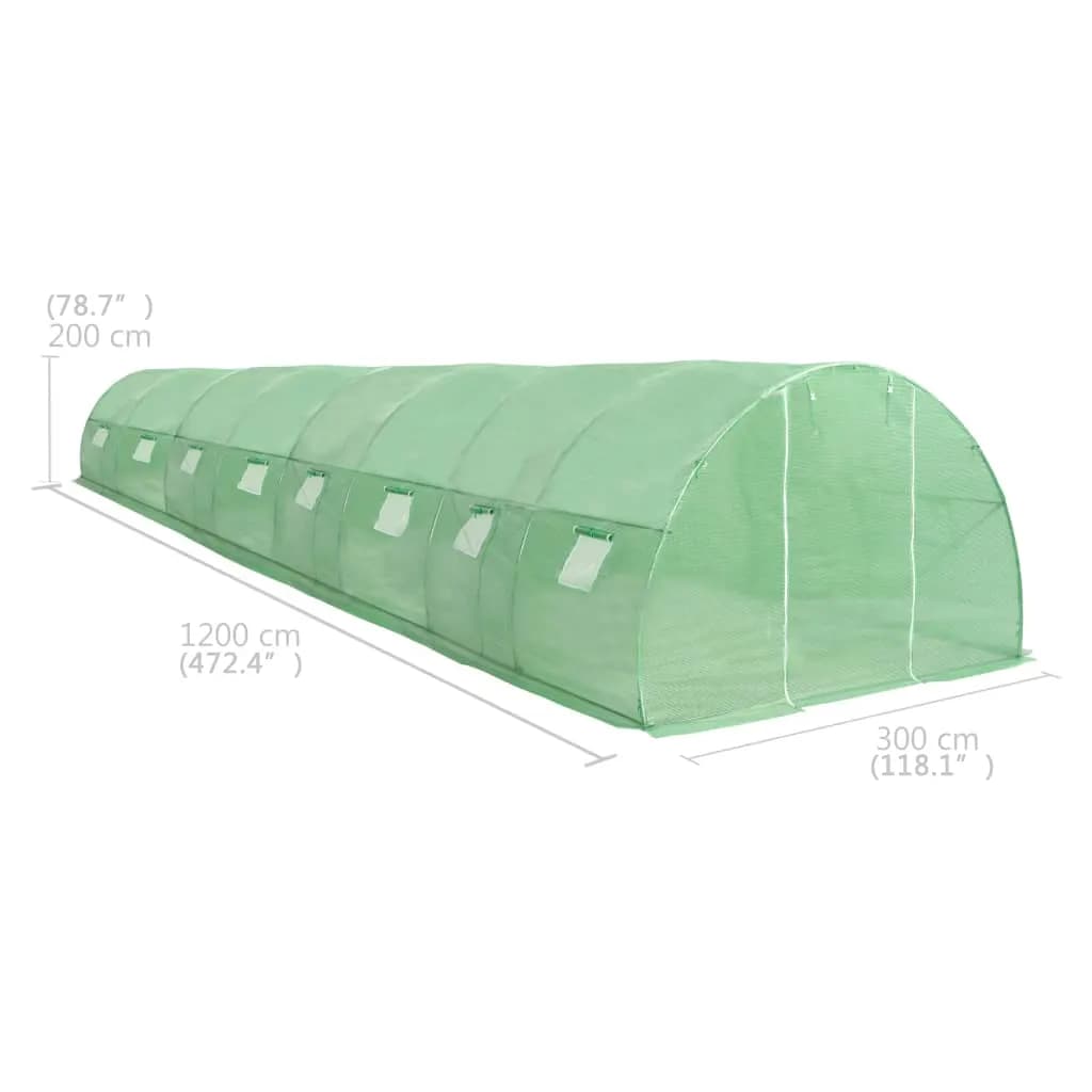 Greenhouse 36 m? 1200x300x200 cm