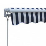 Folding Awning Manual Operated 300 cm Blue/White